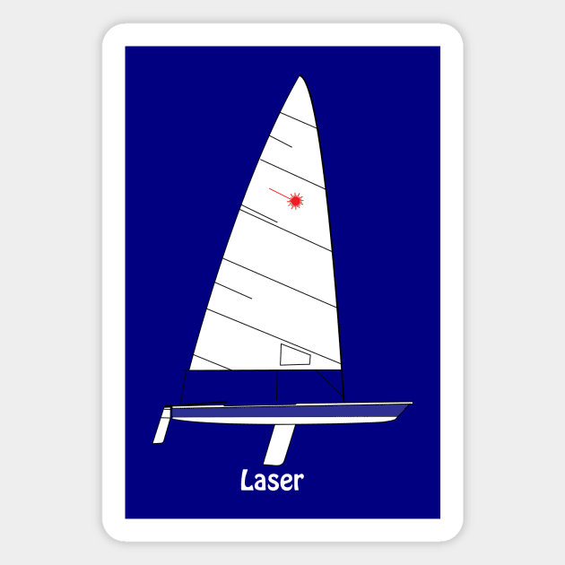 Laser Sailboat Magnet by CHBB